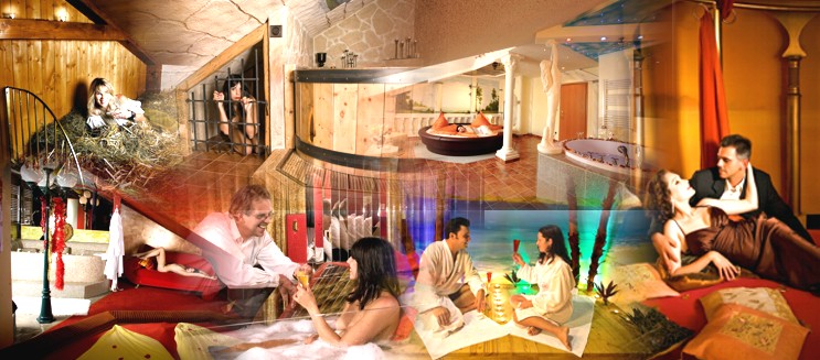 Das Romantik 

Resort Waldesruh bietet Paaren heiße Nächte in 7 Themensuiten